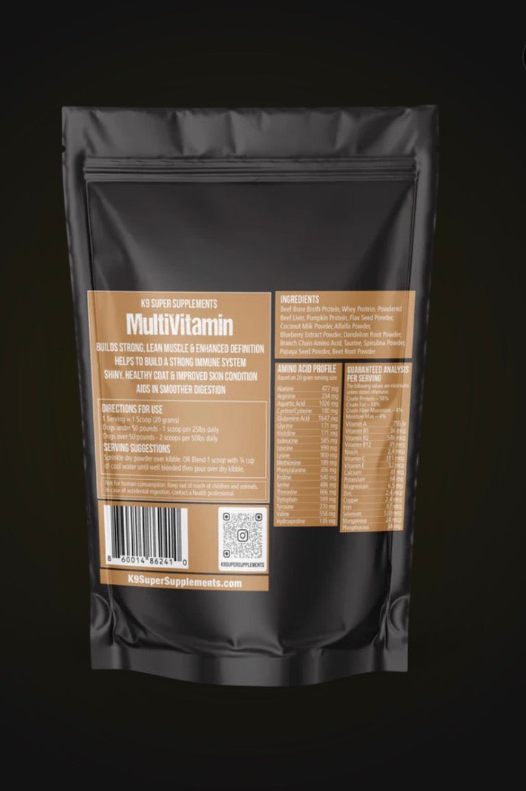 K9 Super Supplements: The Ultimate Daily Dog Multivitamin (60 servings)