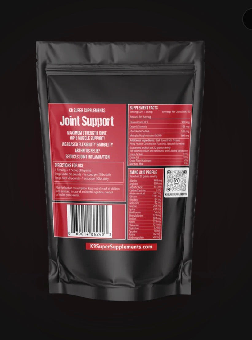 K9 Super Supplements: The Ultimate Dog Hip & Joint Support (60 servings)